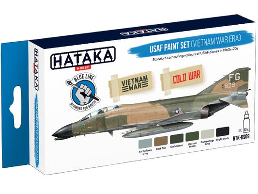 6 x 17ml Hataka - Acrylic Paint Set - USAF Vietnam War Era (for hand brushing)