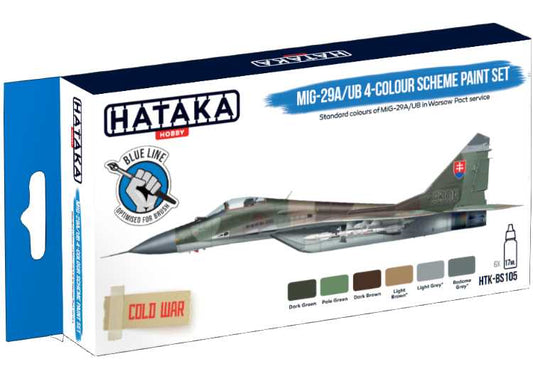 6 x 17ml Hataka - Acrylic Paint Set - MiG-29A/UB 4-colour scheme (for hand brushing)