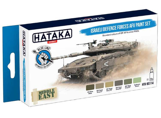 6 x 17ml Hataka - Acrylic Paint Set - Israeli Defence Forces AFV (for hand brushing)