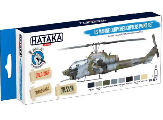 8 x 17ml Hataka - Acrylic Paint Set - US Marine Corps Helicopters (for hand brushing)