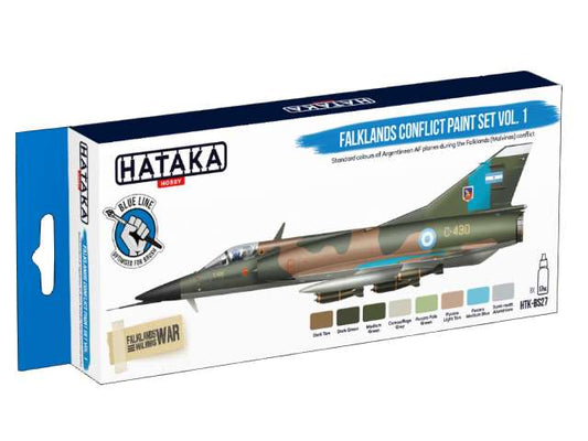 8 x 17ml Hataka - Acrylic Paint Set - Falklands Confilct Set 1 (for hand brushing)