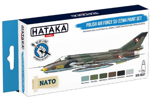 6 x 17ml Hataka - Acrylic Paint Set -Polish Air Force Su-22M4 (for hand brushing)