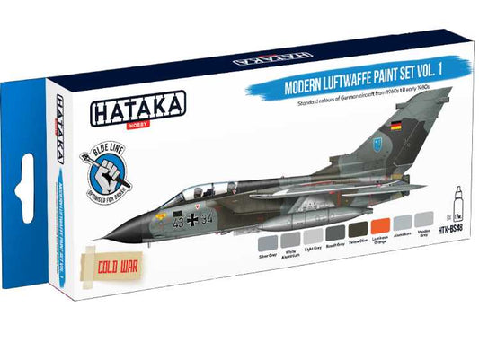 8x 17ml Hataka - Acrylic Paint Set - Modern Luftwaffe vol. 1 (for hand brushing