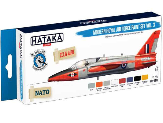 8 x 17ml Hataka - Acrylic Paint Set - Modern Royal Air Force vol. 3 (for hand brushing)