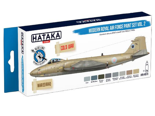 8 x 17ml Hataka - Acrylic Paint Set - Modern Royal Air Force vol. 2 (for hand brushing)