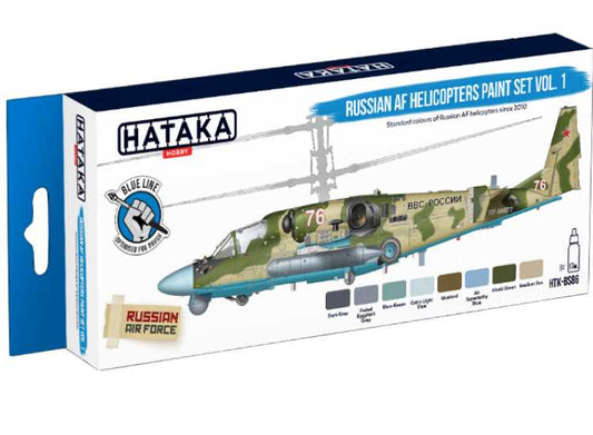 8x 17ml Hataka - Acrylic Paint Set -Russian AF Helicopters vol. 1 (for hand brushing)