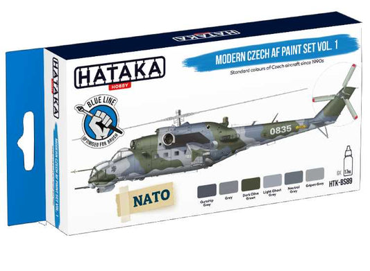 6 x 17ml Hataka - Acrylic Paint Set -Modern Czech AF vol. 1 (for hand brushing)