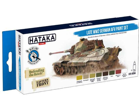 8 x 17ml Hataka - Acrylic Paint Set - Late WW2 German AFV (for hand brushing)
