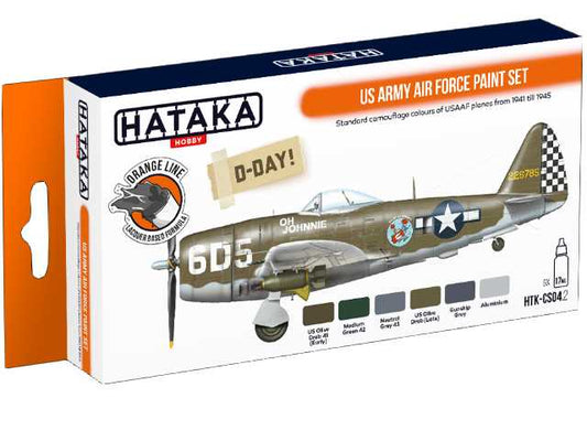 6 x 17ml Hataka - Lacquer Paint Set - US Army Air Force