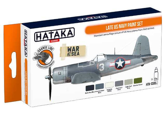 6 x 17ml Hataka - Lacquer Paint Set -  Late US Navy