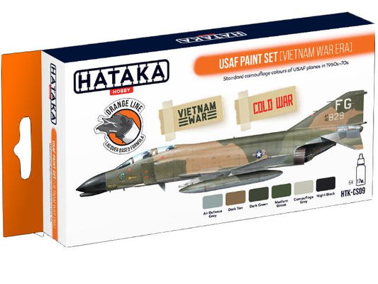 6 x 17ml Hataka - Lacquer Paint Set - USAF (Vietnam war-era)