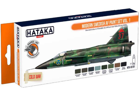 8 x 17ml Hataka - Lacquer Paint Set - Modern Swedish AF vol. 1