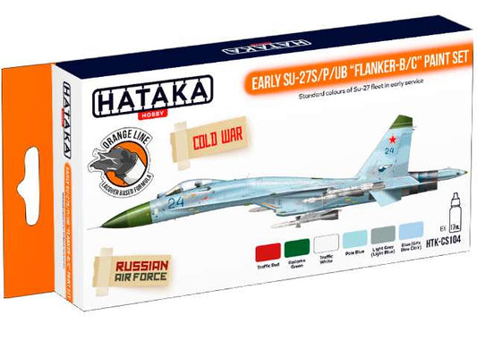 6 x 17ml Hataka - Lacquer Paint Set - Early Su-27S/P/UB Flanker-B/C