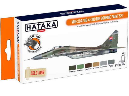 6 x 17ml Hataka - Lacquer Paint Set - MiG-29A UB 4-colour scheme