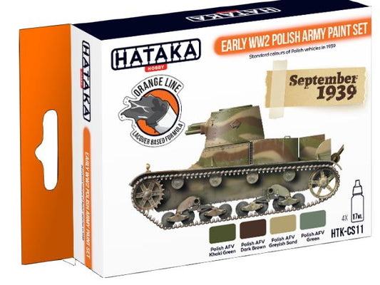 4 x 17ml Hataka - Lacquer Paint Set - Early WW2 Polish Army