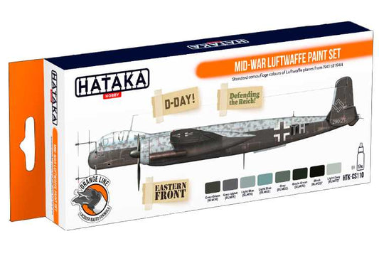 8 x 17ml Hataka - Lacquer Paint Set - Mid-War Luftwaffe