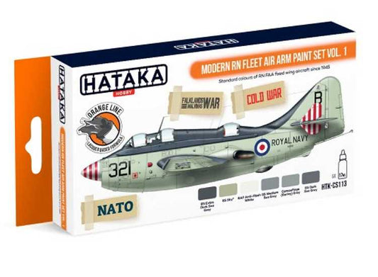 6 x 17ml Hataka - Lacquer Paint Set - Modern RN Fleet Air Arm vol. 1