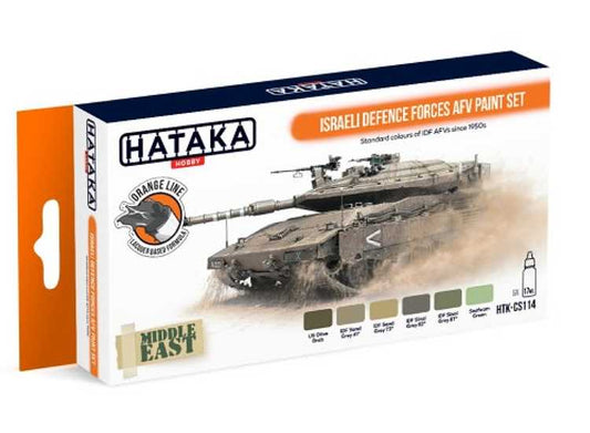 6 x 17ml Hataka - Lacquer Paint Set - Israeli Defence Forces AFV