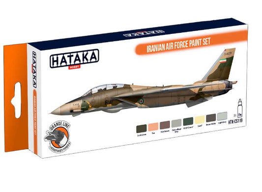 8 x 17ml Hataka - Lacquer Paint Set - Iranian Air Force Paint Set