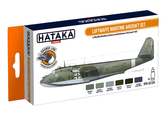 6 x 17ml Hataka - Lacquer Paint Set - Luftwaffe Maritime Aircraft