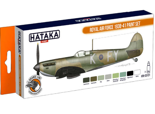 8 x 17ml Hataka - Lacquer Paint Set - Royal Air Force 1938-41