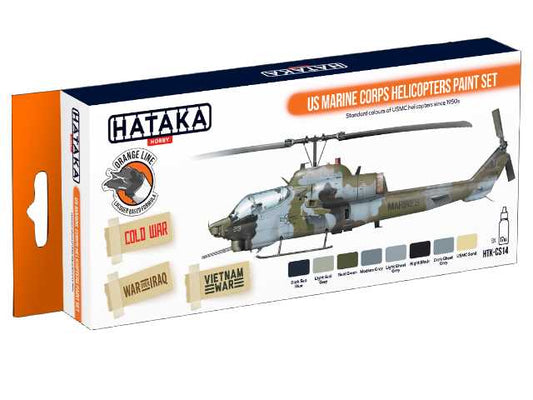 8 x 17ml Hataka - Lacquer Paint Set - US Marine Corps Helicopters