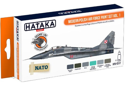 6 x 17ml Hataka - Lacquer Paint Set - Modern Polish Air Force vol. 1