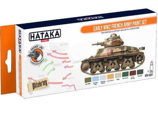 8 x 17ml Hataka - Lacquer Paint Set - Early WW2 French Army