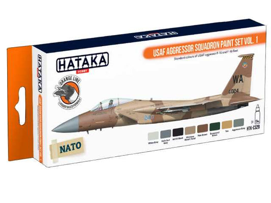8 x 17ml Hataka - Lacquer Paint Set -  USAF Aggressor Squadron