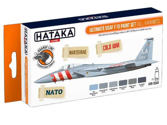 6 x 17ml Hataka - Lacquer Paint Set - Ultimate USAF F15 all variants