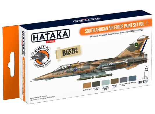 6 x 17ml Hataka - Lacquer Paint Set - South African Air Force vol. 1