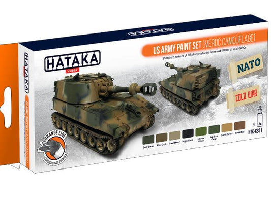8 x 17ml Hataka - Lacquer Paint Set - US Army  (MERDC camouflage)