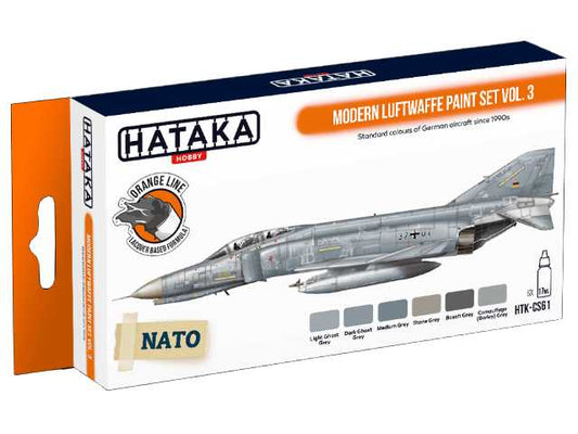 6 x 17ml Hataka - Lacquer Paint Set - Modern Luftwaffe vol. 3