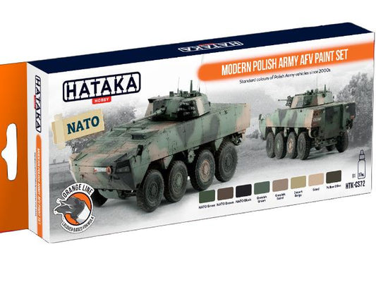 8 x 17ml Hataka - Lacquer Paint Set - Modern Polish Army AFV