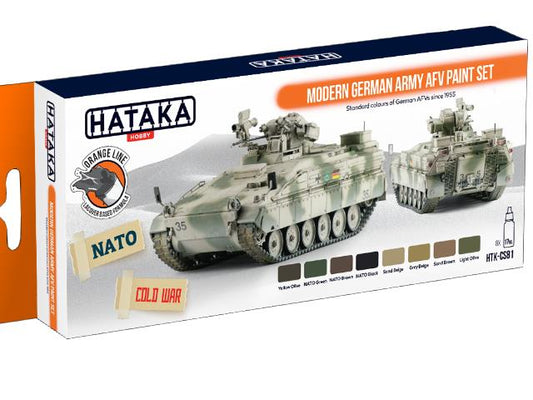 8 x 17ml Hataka - Lacquer Paint Set - Modern German Army AFV