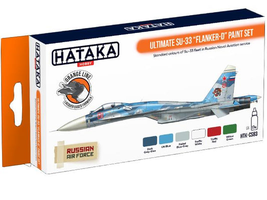 6 x 17ml Hataka - Lacquer Paint Set - Ultimate Su-33 Flanker-D