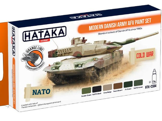 6 x 17ml Hataka - Lacquer Paint Set - Modern Danish Army AFV