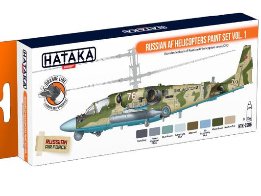8 x 17ml Hataka - Lacquer Paint Set - Russian AF Helicopters vol. 1