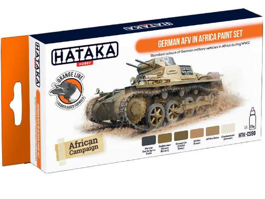 6 x 17ml Hataka - Lacquer Paint Set - German AFV in Africa