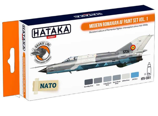6 x 17ml Hataka - Lacquer Paint Set - Modern Romanian AF vol. 1