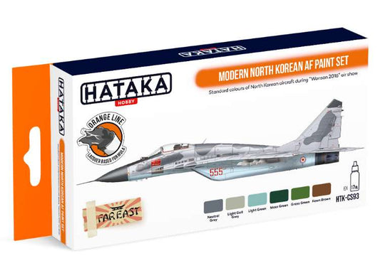 6 x 17ml Hataka - Lacquer Paint Set - Modern N Korea AF
