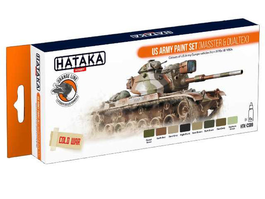 8 x 17ml Hataka - Lacquer Paint Set - US Army (MASSTER & DUALTEX)