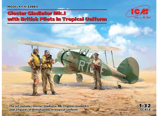 1/32 ICM - Gloster Gladiator Mk.I w/ British Pilots in Tropical Uniform