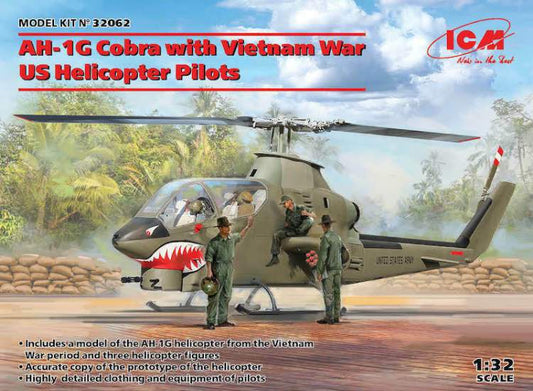 1/32 ICM - AH-1G Cobra w/ Vietnam War US Helicopter Pilots