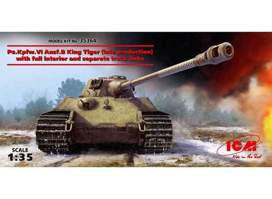 1/35 ICM - Pz.Kpfw.VI Ausf.B King Tiger late production w/ full interior,