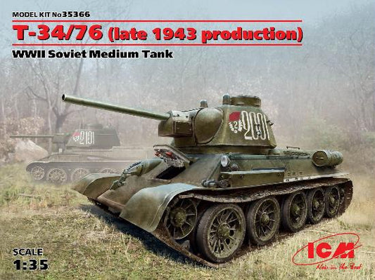 1/35 ICM - T-34/76 late 1943 production WWII Soviet Medium Tank