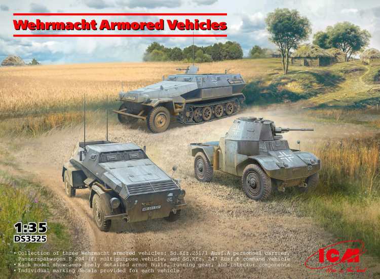 1/35 ICM - Wehrmacht Armored Vehicles (3 Kits)