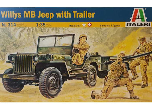 1/35 Italeri - Willys MB Jeep with Trailer