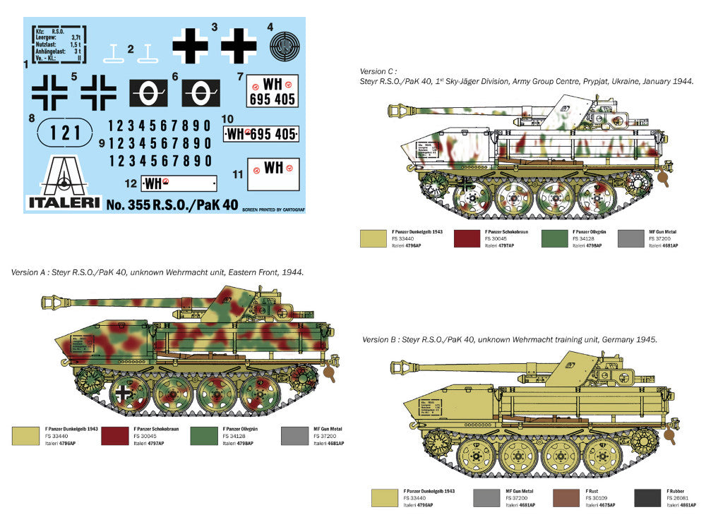 1/35 Italeri - Steyr RSO With Pak 40