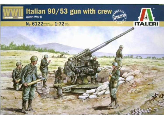 1/72 Italeri - WWII Italian 90/53 Gun with Crew